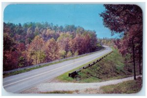 c1960's Brown County Road Scene Bloomington-Nashville Indiana Unposted Postcard