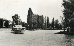 Sailing boats navigation themed postcard Hungary Balaton cruise ship