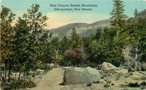 Albuquerque New Mexico C-1910 Bear Canyon Sandia Mountains Postcard 20-5064