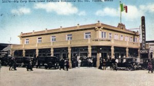 C. 1920 Lower California Commercial Co Curio Store Tijuana Mexico Postcard P222