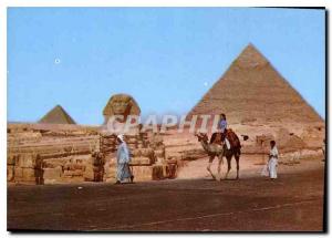 Modern Postcard Giza The Great Sphinx and pyramid Khefreb