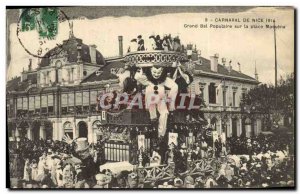 Old Postcard Perrot Pierrots Nice Carnival 1914 Grand popular ball on the Pla...