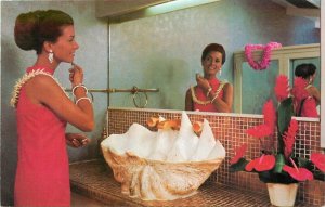 Postcard 1960s Hawaii King's Cottage Conch Coco Palms Resort Hotel Hi24-3420