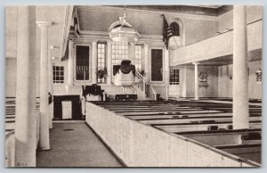 Interior~Sanctuary of Christ Chruch Alexandria Virginia B&W~Vintage Postcard