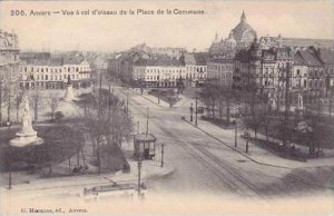 Belgium Anvers Vue a vol d'oiseau de la Place de la Commune