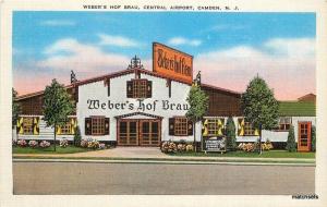 1930s Camden New Jersey Weber's Hof Brau Restaurant Kropp postcard 5759