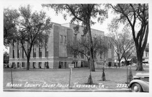 Indianola Iowa Warren Court House Real Photo Antique Postcard K68950