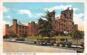 Central High School Sioux City Iowa 1931 postcard