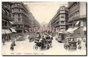 Paris Old Postcard Avenue of & # 39opera