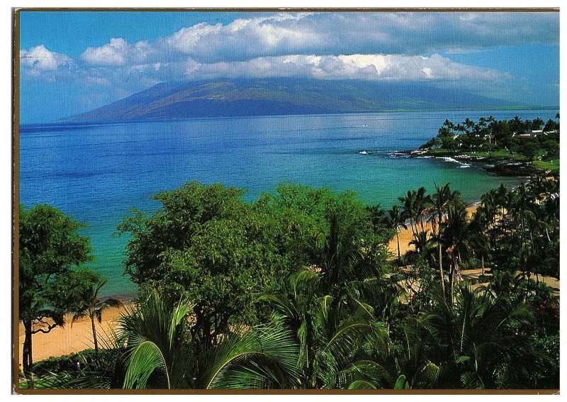 Panoramic View of Wailea Maui Postcard 1988