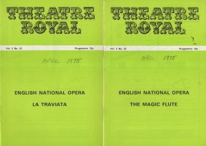 English National Opera La Traviata The Magic Flute 2x Old Norwich Theatre Pro...