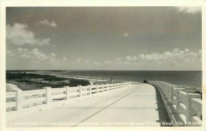 Florida Tokey West Bahia Honda Bridge 1940s RPPC Photo Postcard 22-3388