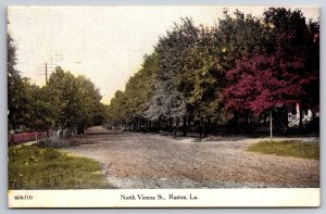 Ruston Louisiana~North Vienna Street Residences in Trees~Rutted Dirt Road~1910