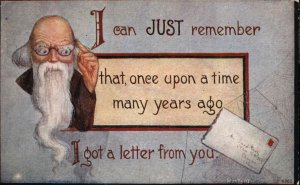 Antique Postcard HH Tammen Old Man Glasses Spectacles PLEASE WRITE
