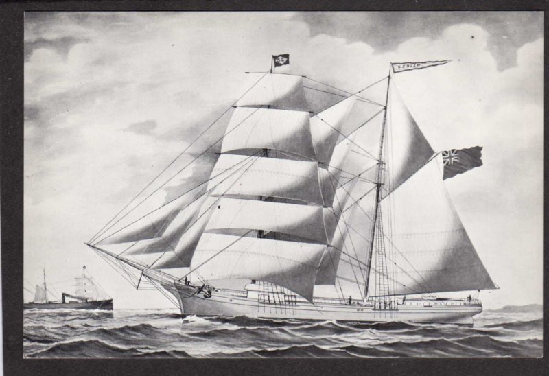 NB Curlew Tall Ship E Russell Painting St John New Brunswick Carte Postale PC