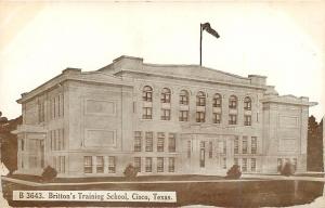 CISCO, Texas  TX   BRITTON'S TRAINING SCHOOL  ca 1910s    Postcard