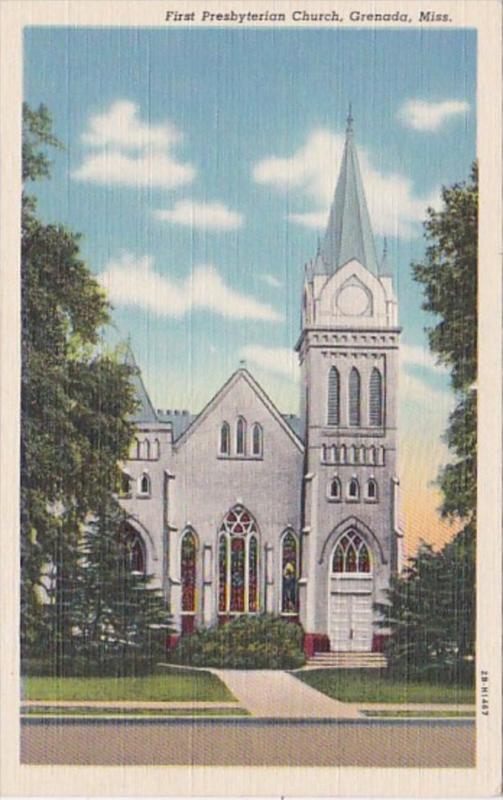 Mississippi Grenada First Presbyterian Church Curteich