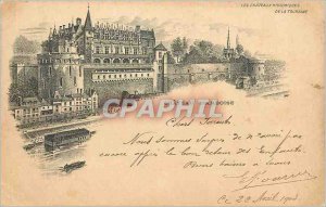 'Old Postcard Chateau d''Amboise Castles Touraine History'