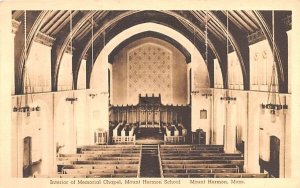 Interior of Memorial Chapel in Mount Hermon, Massachusetts Mount Hermon School.