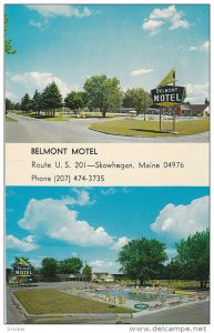 Swimming Pool, Belmont Motel, US 201, SKOWHEGAN, Maine, 40-60's