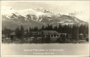 Jasper National Park AB Lodge c1920s Real Photo Postcard #2