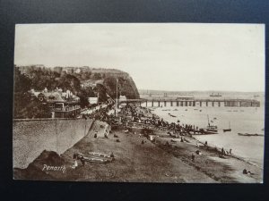 Wales Glamorgan PENARTH Beach, Promenade & Pier - Old Postcard by Frith