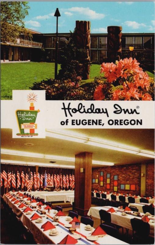 Holiday Inn Eugene Oregon OR Multiview Vintage Postcard D37