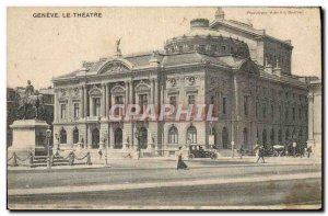 Old Postcard The Theater Geneve