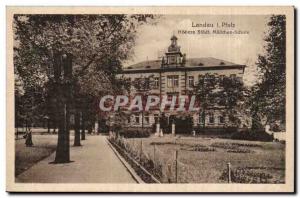 Germany Landau (Pfalz) Old Postcard Hohere Stadt Maddhen Schule