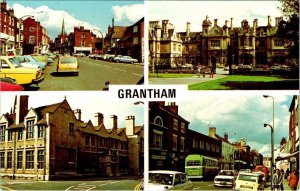 Grantham, England WESTGATE~GRAMMAR SCHOOL~EAST KESTEVAN COLLEGE~HIGH ST Postcard