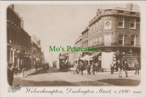 Staffordshire Postcard - Wolverhampton, Darlington Street, c.1890 - SW6680