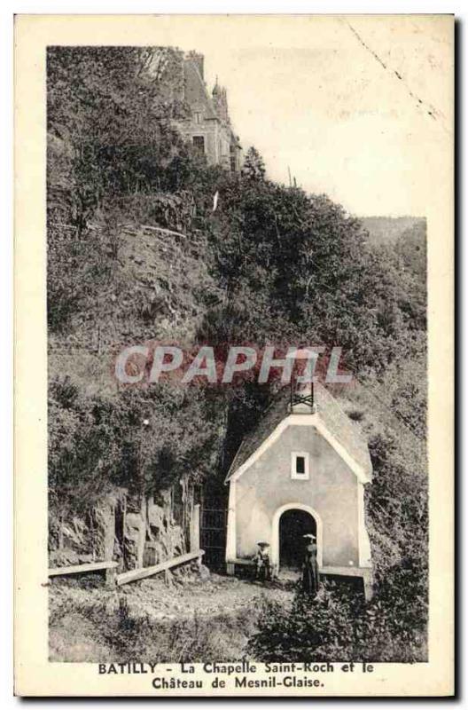 Old Postcard Batilly La Chapelle Saint Roch and the Chateau de Mesnil Clay