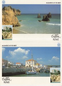 Delfim Hotel Portimao Portugal 2x Postcard s