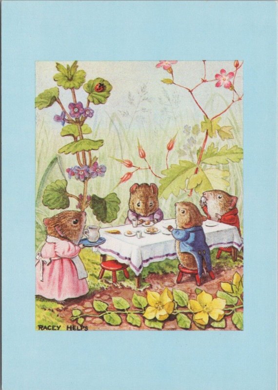 Children's Art Postcard - Artist Racey Helps, Vole's Party  Ref.RR17308