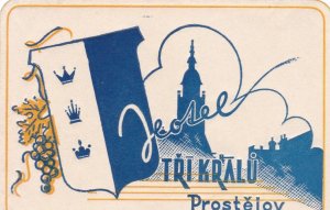 Czechoslovakia Prstojov Hotel Jeosel Tri Kralu Vintage Luggage Label sk3653