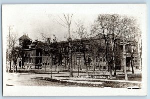 Wheaton Minnesota MN Postcard RPPC Photo High School Building c1910's Antique