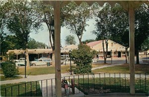 La Placita Dining Rooms - Old Town Plaza, Albuquerque, NM Vtg Postcard - Cars