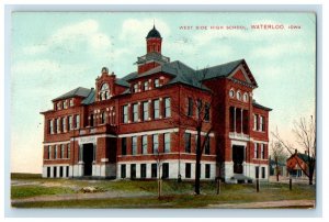 1930 West Side High School Waterloo Iowa IA Posted Vintage Postcard 