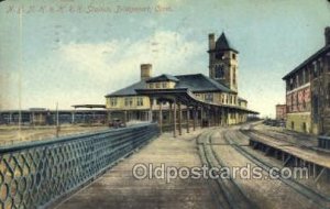 NYNH and HRR station, Bridgeport, CT USA Train Railroad Station Depot 1909 a ...