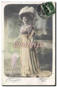 Postcard Old Fashion Headdress Woman Zarina Scala