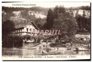 Old Postcard Frontiere Franco Suisse Basins of the Swiss Riviera The Hotel