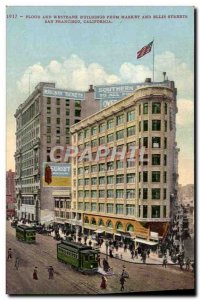 Postcard Old Buildings From Flood And Westbank Market and Bellis Streets San ...