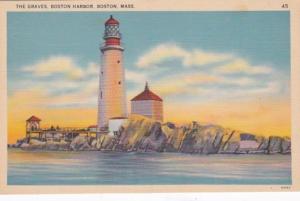 Massachusetts Boston Harbor The Graves Lighthouse