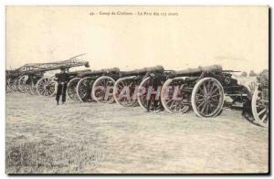 Old Postcard Militaria Camp of Chalons The short 155 park