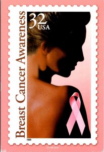 Stamps On Postcards Breast Cancer Awareness