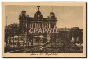 Old Postcard Mainz Rh Hauptbahnhof