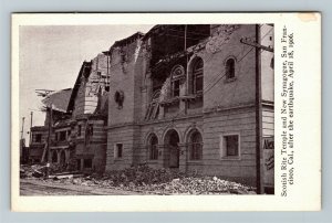1906 San Francisco CA Earthquake Scottish Rite Temple Vintage Disaster Postcard