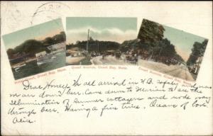 Onset Cape Cod MA 3 Views Onset Ave c1910 Postcard