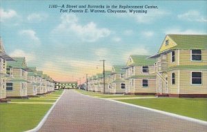 A Street And Barracks In The Replacement Center Fort Francis E Warren Cheyenn...