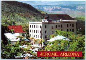 Postcard - Jerome, Arizona With Sycamore Canyon Red-Rocks On The Horizon - AZ